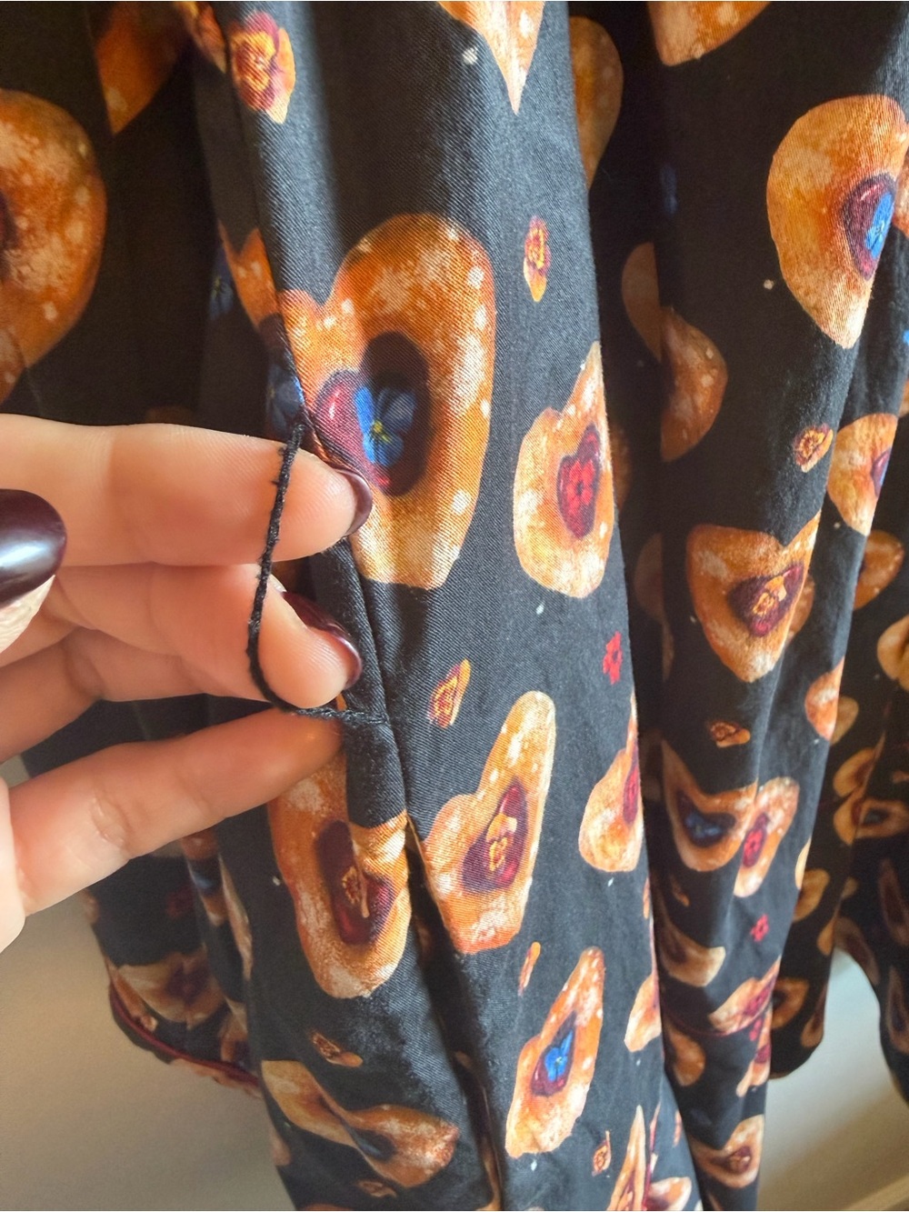 Rachel Antonoff and Nuuly Cookie Heart-Print Ruffle Dress - Picture 8 of 8